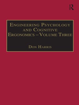 cover image of Engineering Psychology and Cognitive Ergonomics